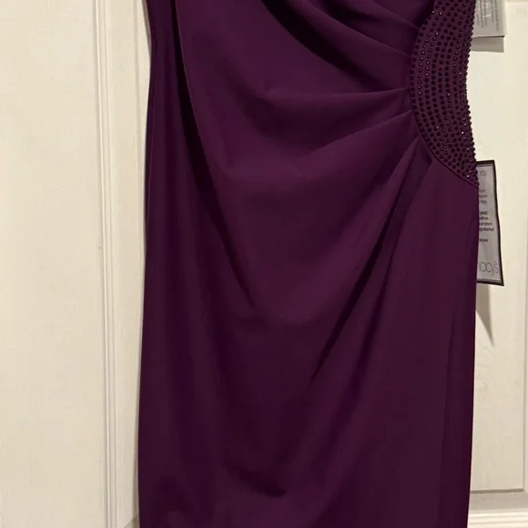 Alex Evenings Asymmetrical Purple Dress - Picture 3 of 3